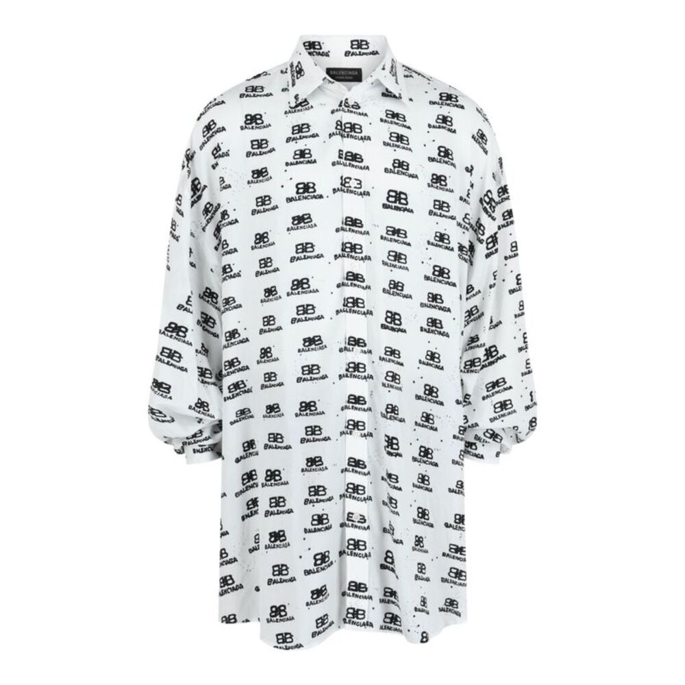 Balenciaga Hand Drawn BB Icon Oversized Shirt Multi Mens